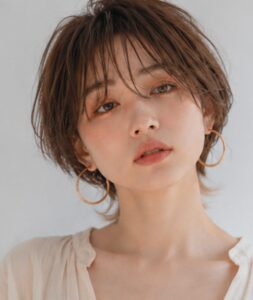 ウルフボブ × バレイヤージュブラウン